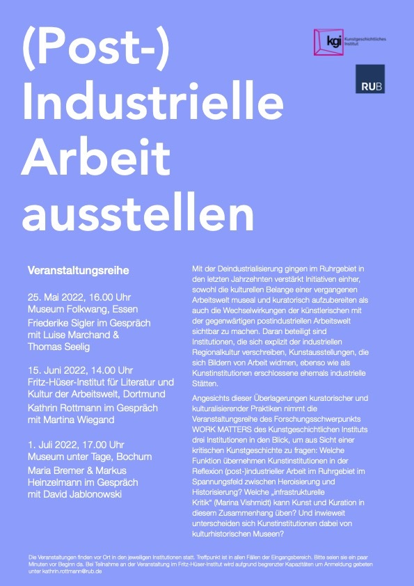 5 Bremer Post Industrielle Arbeit ausstellen Ankündigung