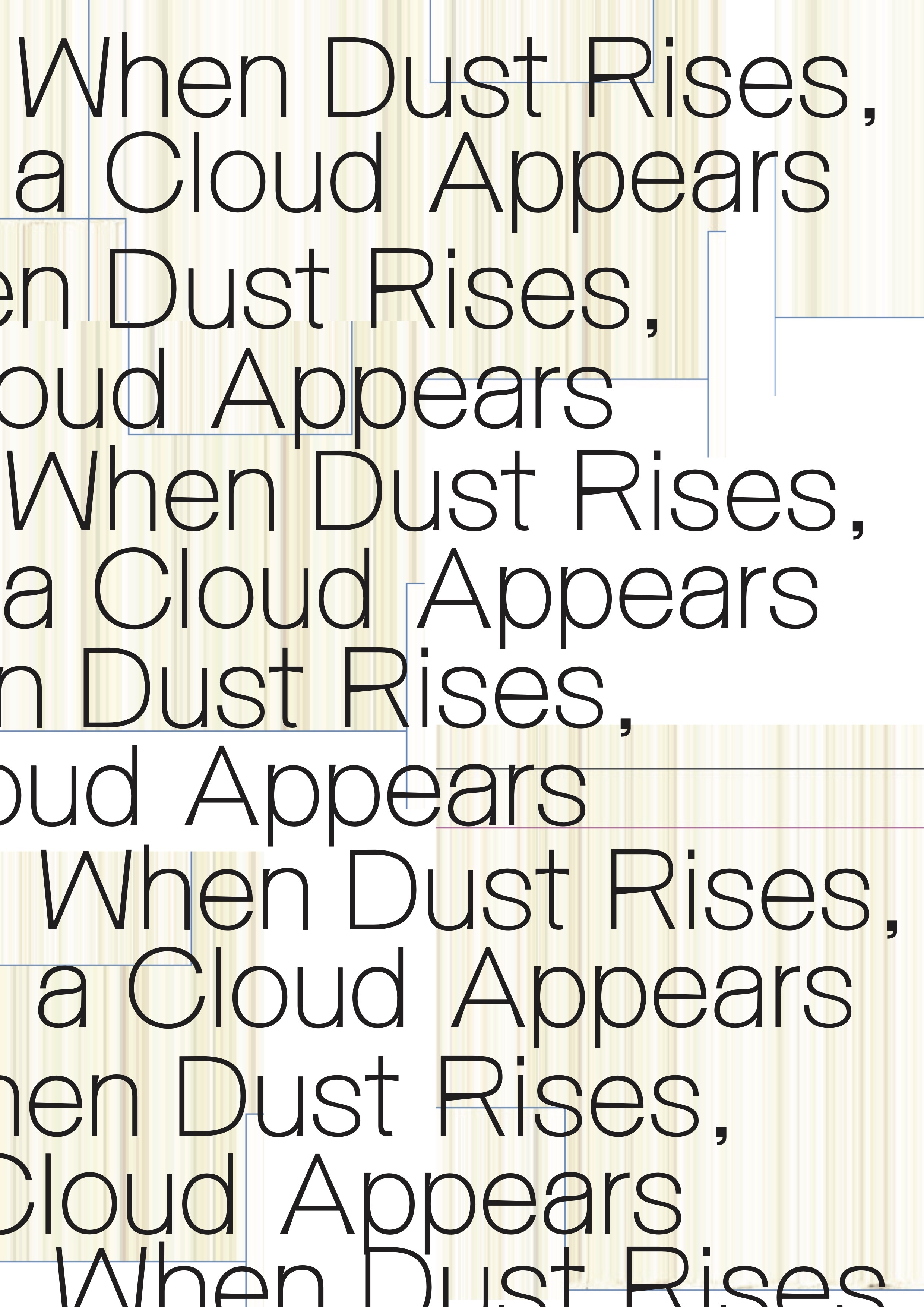 Cover Exhibition catalogue When Dust Rises A Cloud Appear