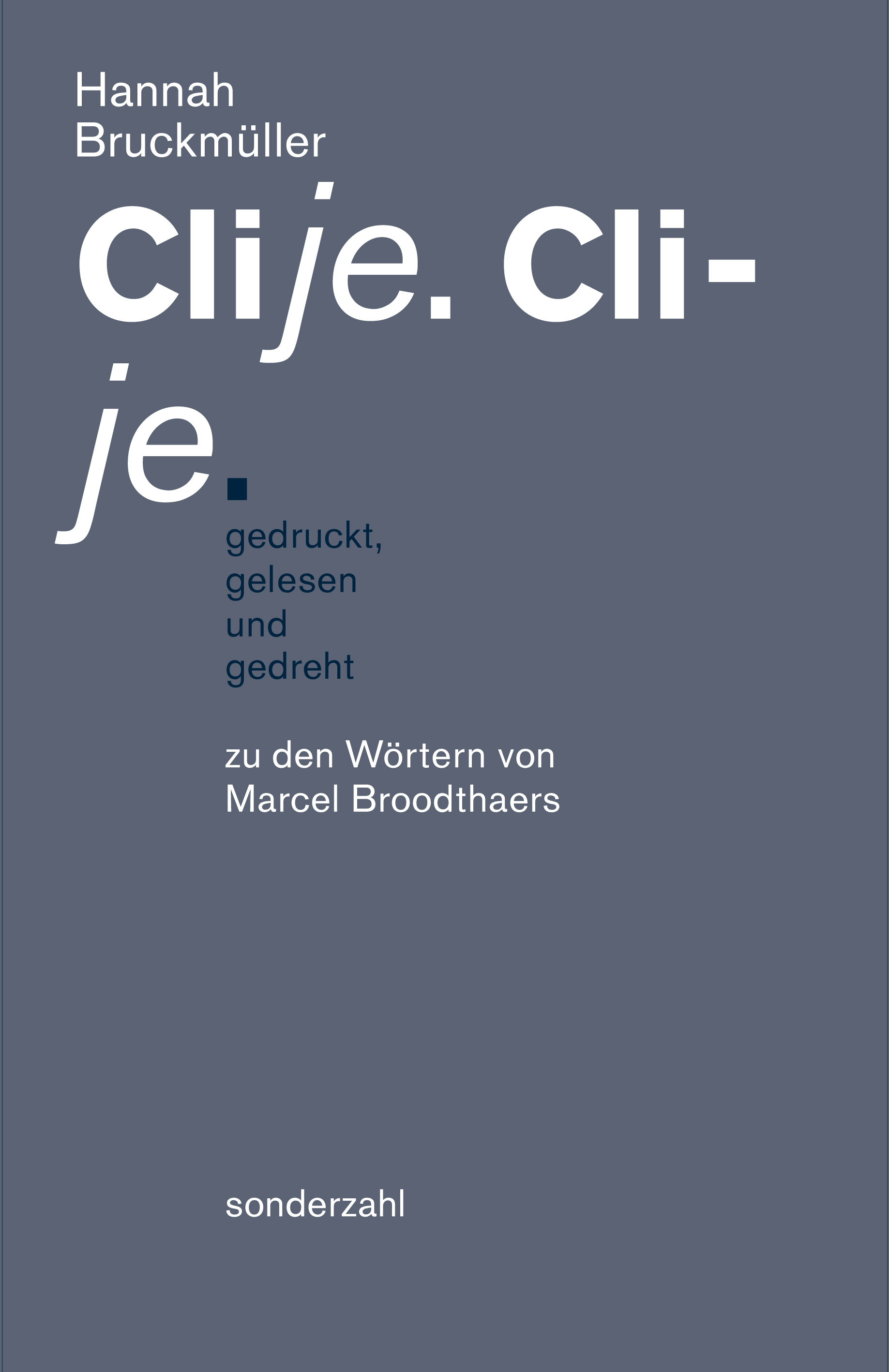 Hannah Brueckmueller Clije Cli je Cover